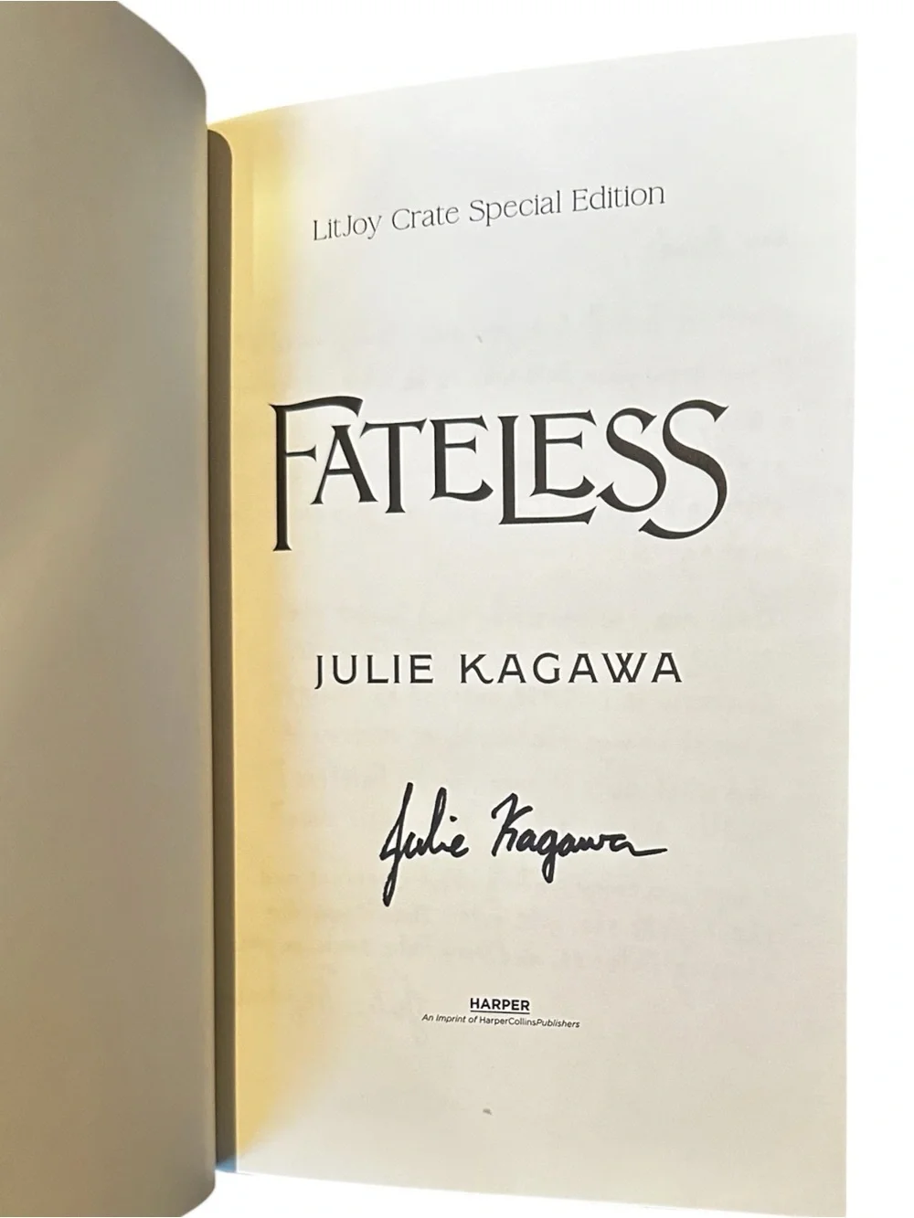 LitJoy Crate Special Edition of Fateless by NYT Bestselling Author Julie Kagawa